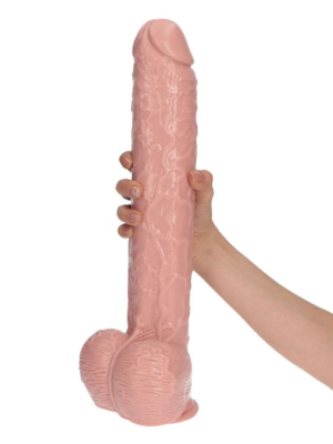 Huge Italian Cock Golia with Balls 42 cm (Flesh) - Toyz4lovers - Realistic Veins - Waterproof
