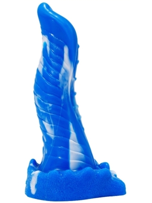 Lizard Monster XXL Dildo 20 cm - White/Blue - Silicone