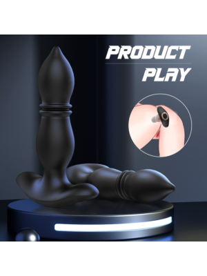 Dop Anal Black Magic 9 Stimulation Modes Vibrating & Thrusting Remote Control Silicone