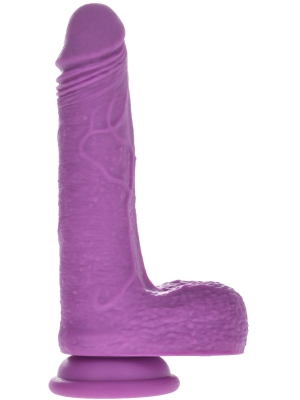  Realistic Dildo Zetty with Liquid Silicone 19 cm - Purple - Penis with Veins