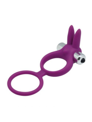 Vibrating Timeless Dual Penis Ring (Purple) - Toyz4Lovers
