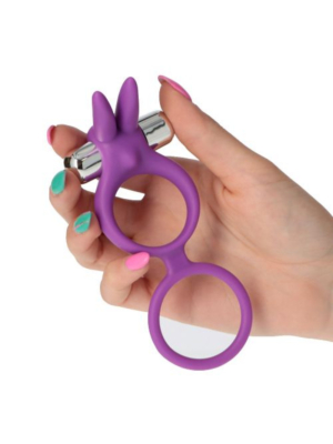 Vibrating Timeless Dual Cock Ring (Purple) - Toyz4Lovers - Rabbit Massager