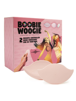 Feelztoys - Boobie Woogie Remote Controlled Boob Vibrators (2 Pcs)