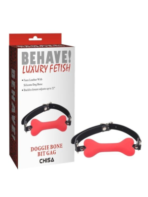 Behave! Doggie Bone Bit Gag (Red) - Chisa - BDSM Sex Toy