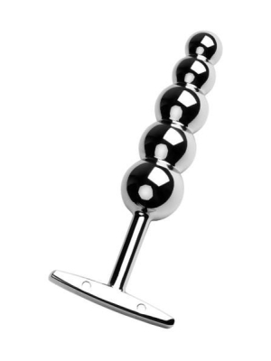 Aluminium Butt Plug with Beads 10cm - ToyFa - Anal Plug