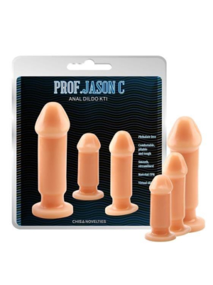 Chisa Novelties Prof.Jason C Anal Dildo Kit Flesh 4.8cm
