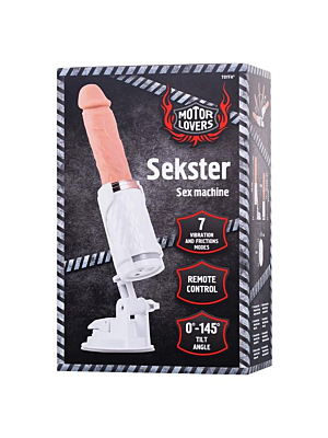 Sex machine Sekster, MotorLovers, ABS, White, 29 cm