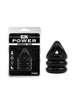 Triangle cock and ball Ring - Black