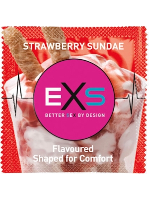 EXS Strawberry Condom 1pcs
