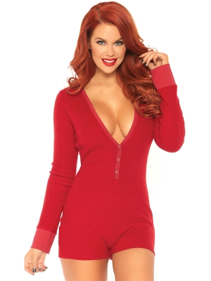 Romper with closure back flap