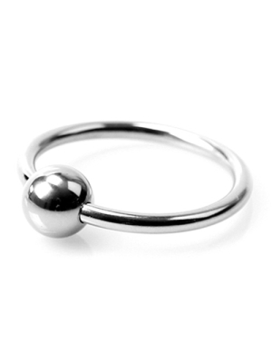 Kiotos Stainless Steel Cock Ring with Ball - 28 mm - Glans Ring