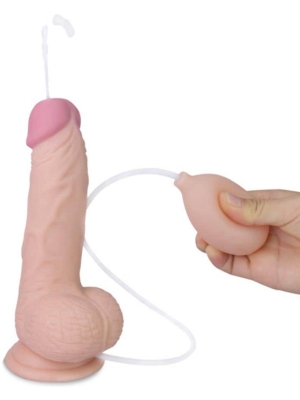 Lovetoy Soft Ejaculation Cock With Balls 20 cm - Flesh - Realistic Penis
