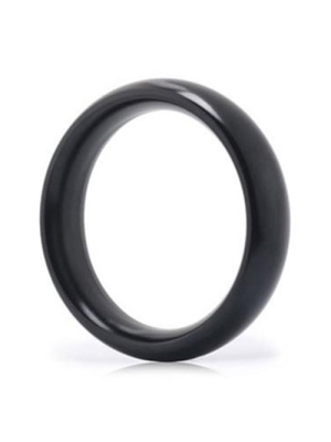Hercule Small Metallic Cock Ring - Black
