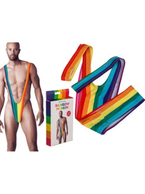 Men's swimsuit, rainbow mankini, pride,
