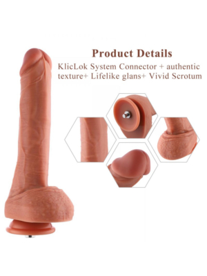 Hismith 10.2" Oblate Silicone Dildo with KlicLok System for Hismith Premium Sex Machine
