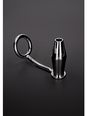 Intruder Cock Ring with Tunnel Butt Plug 50mm - Triune - Waterproof - Stainless Steel
