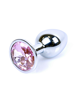 Jewellery Silver Butt Plug 7 cm - Rose - Classic Anal Plug - Aluminium