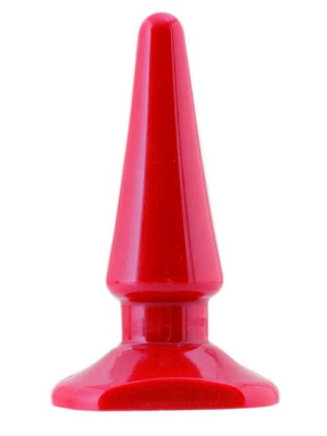 Smooth Waterproof Classic Butt Plug 10 cm (Red) - ToyFa