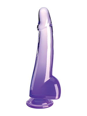 King Cock Clear King Cock Clear 10" with Balls - Purple