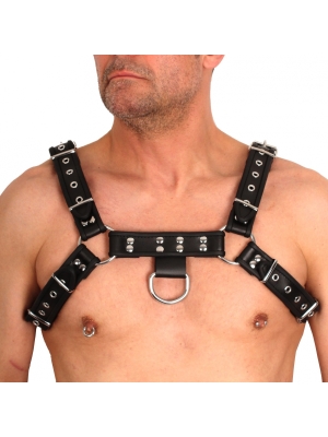 Real Leather Harness Black - Taille  XL