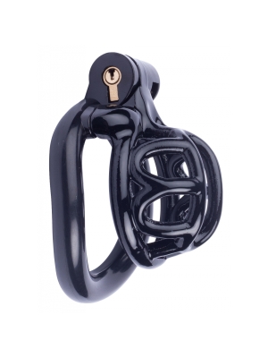 Lyfy Short Chastity Cage (4 x 3.3cm) - Black - Cock Cage