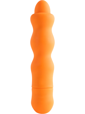 Frenzy Silicone Vibrator with 10 Dynamic Rhythms (Orange) - Dream Toys - Splashproof