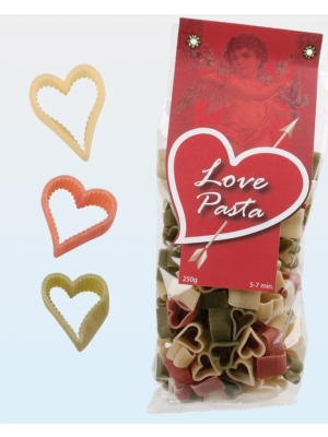 Makaron - Three colored durum wheat pasta with tomato & spinach, Hearts