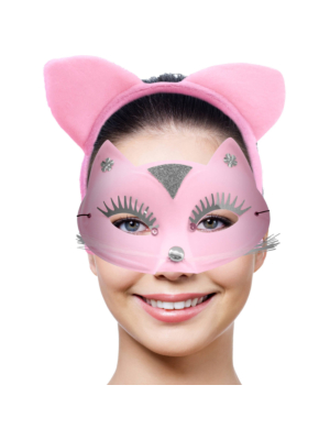 Sexy Mask Set Kitty for Roleplay - BDSM Pink

