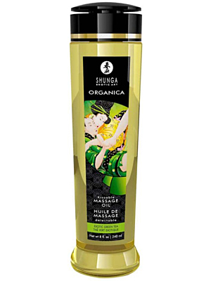 Shunga Erotic Massage Oil 240 ml - Green Tea