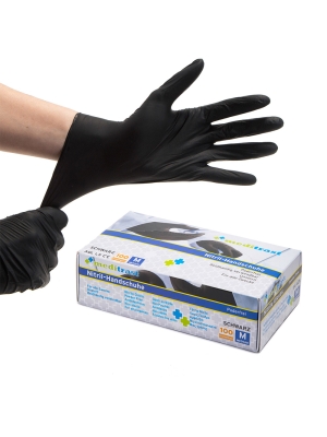 Black fisting gloves Medium 100 pc