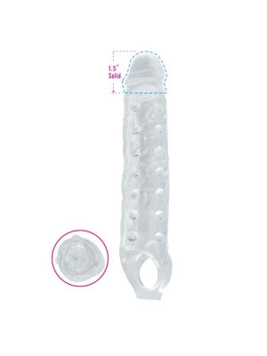 Timeless Mighty Tusk Penis Extension Sleeve (Transparent) - Toyz4lovers - Waterproof