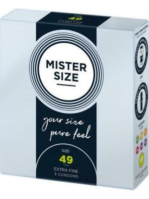 Mister Size - Pure Feel - 49 mm - 3 pack