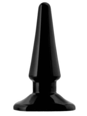 Smooth Waterproof Classic Butt Plug 10 cm (Black) - ToyFa 