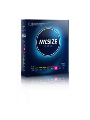 My Size 3 Pack Lubricated Condoms Transparent 64mm