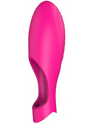Raise Up Vaginal and Clitoral Finger Vibrator - Pink - Silicone