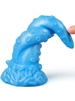 Unrealistic Octopus Dildo 15 cm - Blue - Monster Penis
