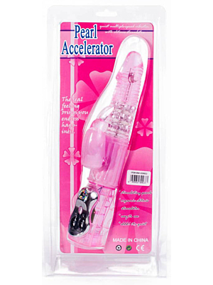Pearl Rotating Accelerator Vibrator Pink 26,5cm