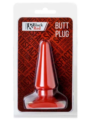 Smooth Waterproof Butt Plug 10 cm (Red) - ToyFa