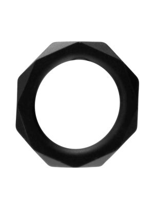 The Cocktagon Cock Ring XL Black - Rock Rings - Silicone