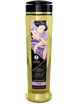 Shunga Erotic Massage Sexual Gel 240 ml - Lavender - Organic Sensual Oil