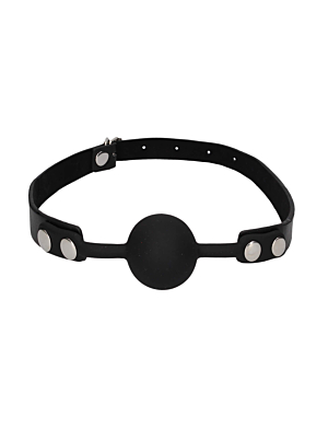Silicone Ball Gag - with Adjustable Bonded Leather Straps