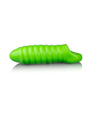 Swirl Thick Stretchy Penis Sleeve - Glow in the Dark
