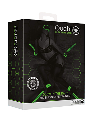 Ouch - Bed Bindings Restraint Kit - Glow in the Dark