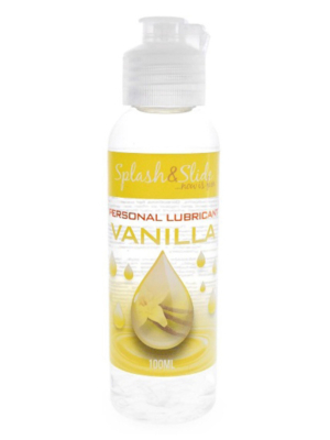Personal Edible Lubricant 100ml (Vanilla) - Splash & Slide - Erotic Gel Massage