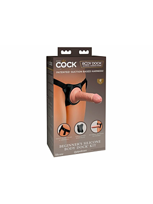 Pipedream King Cock Beginner's Silicone Body Dock Kit Harness With Dildo