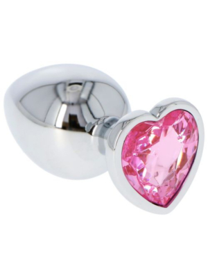 Heart Jewel Plug large (pink) 