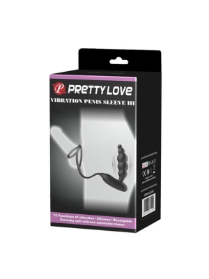 Pretty Love Vibration Penis Sleeve III Black