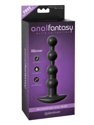 Anal Fantasy Collection Rechargeable Anal Beads Black 17cm