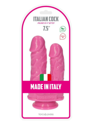 Italian Cock Romolo and Remo Double Dildo (Pink) - Toyz4lovers