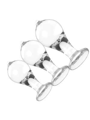 Set of 3Clear Buttplugs Acryl Fricky  Passion Labs
